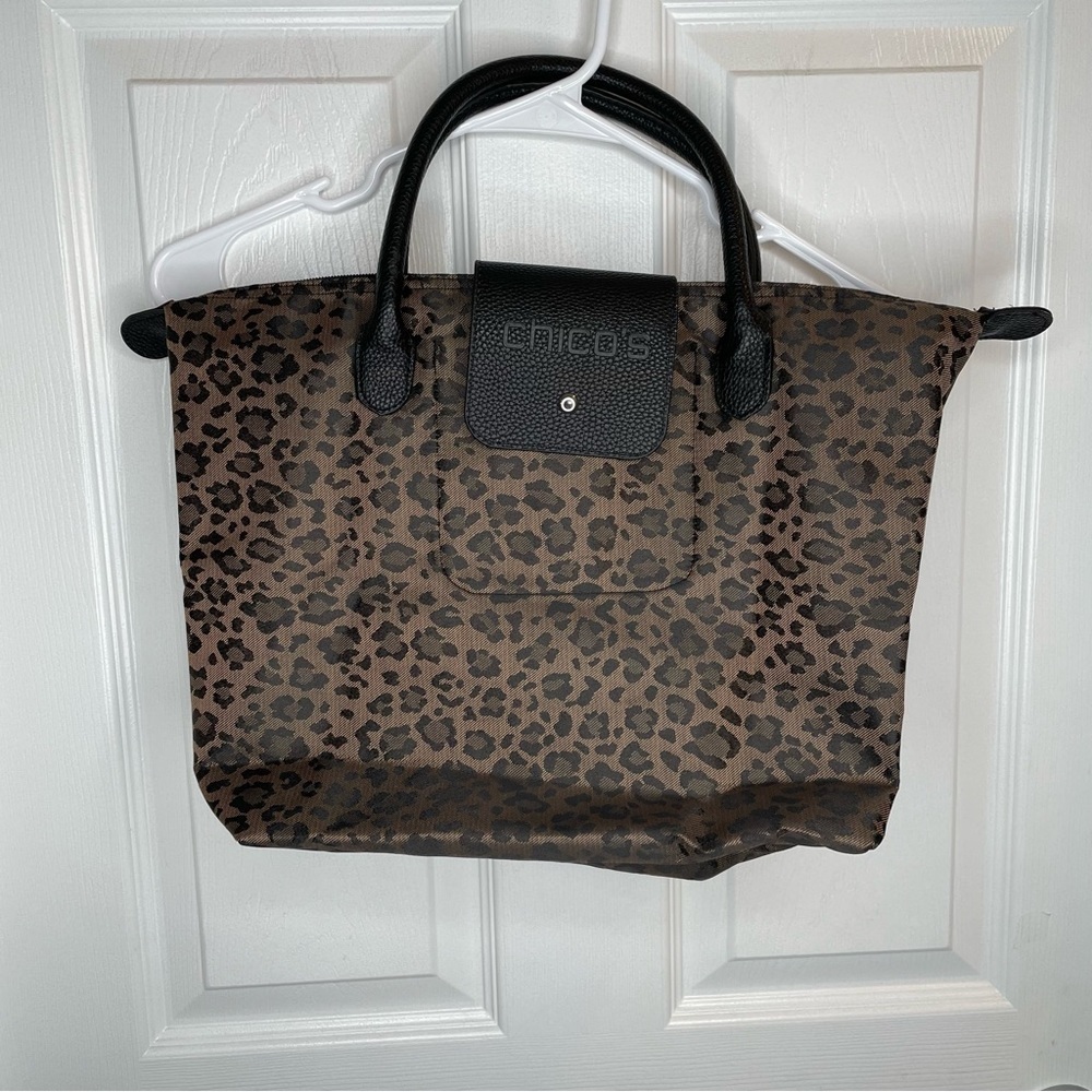 Chico's Small Leo Roll Mini Tote in Cheetah/Leopard Print OS